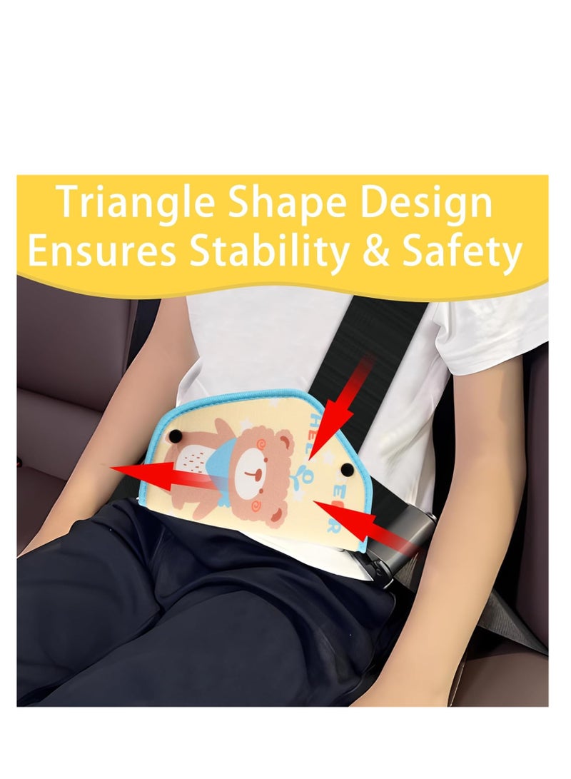 SYOSI Seat Belt Adjuster and Cover for Kids Car Seat Strap Pads and Covers Toddler Seatbelt Cushion  Pillow for Child Safety Travel Kids Seat Belt Cover Pad Shoulder Belt Positioner Clip Bear - Image 3