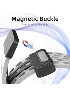 Generic Magnetic Bands for Apple Watch Band 41mm 40mm 38mm, for Women Men, Soft Silicone Magnetic Buckle Breathable Sport Watch Strap for iWatch Series SE 8 7 6 5 4 3 2 1 Ultra (White)  - Image 4