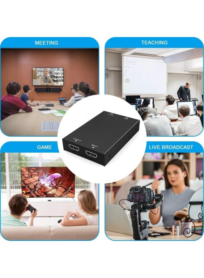4K HDMI to USB Video Capture Card – USB 3.0 – Full HD 1080p 60fps Recording – Ideal for Live Streaming, Gaming, and Video Capture – Compatible with PC, Mac, Linux, Android, and Windows - Image 2