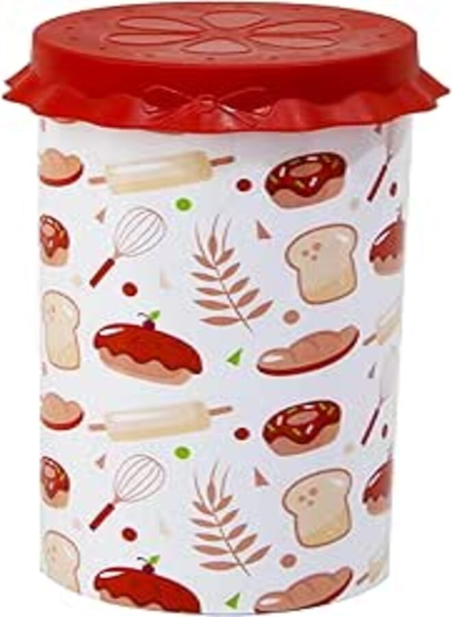 Spaceshoop EL Watania Spices Box -Size 3 ,Red Decor with Assorted Prints