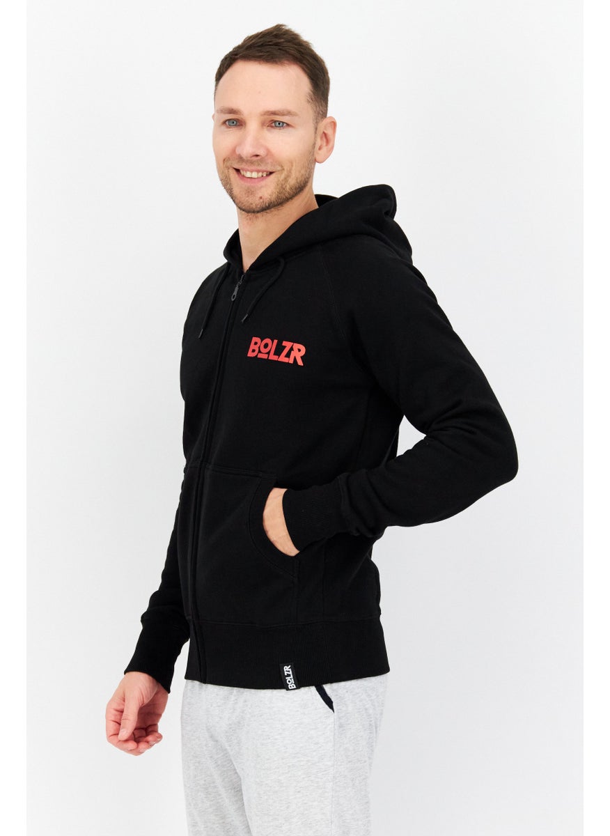 Bolzr Men Sportswear Fit Long Sleeves Training Sweatshirts, Black  - Image 2