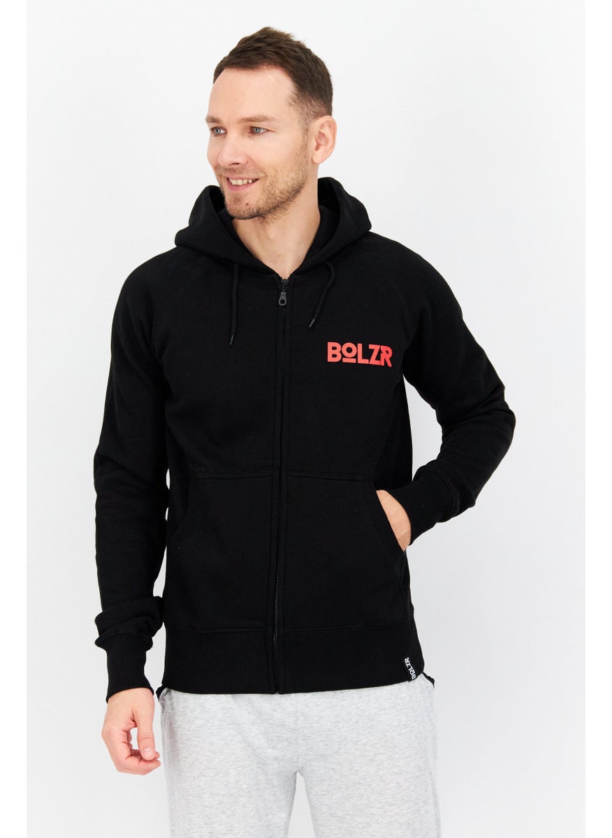 Bolzr Men Sportswear Fit Long Sleeves Training Sweatshirts, Black  - Image 1