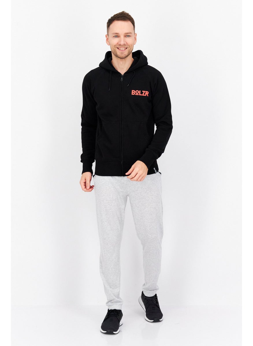 Bolzr Men Sportswear Fit Long Sleeves Training Sweatshirts, Black  - Image 3