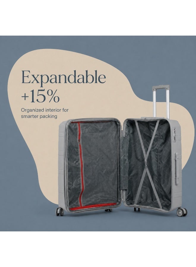 Hard Shell Luggage Set, 3-Piece Lightweight Travel Suitcase Collection for Clothes Organization, Vacations, Business Trips and Family Travel - Image 3