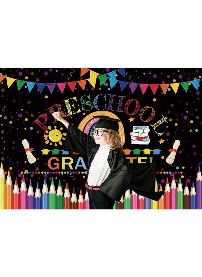 Felortte 10x8FT Preschool Graduation Photography Backdrop Kindergarten Pre K Congrats Grad Class of 2025 Background for Kids School Prom Party Supplies Decoration Ceremony Portrait Photo Booth Banner  - Image 5