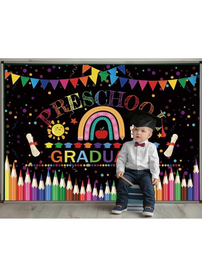 Felortte 10x8FT Preschool Graduation Photography Backdrop Kindergarten Pre K Congrats Grad Class of 2025 Background for Kids School Prom Party Supplies Decoration Ceremony Portrait Photo Booth Banner  - Image 4