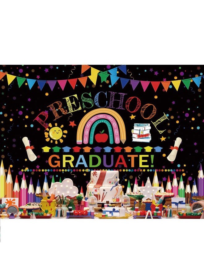 Felortte 10x8FT Preschool Graduation Photography Backdrop Kindergarten Pre K Congrats Grad Class of 2025 Background for Kids School Prom Party Supplies Decoration Ceremony Portrait Photo Booth Banner  - Image 3