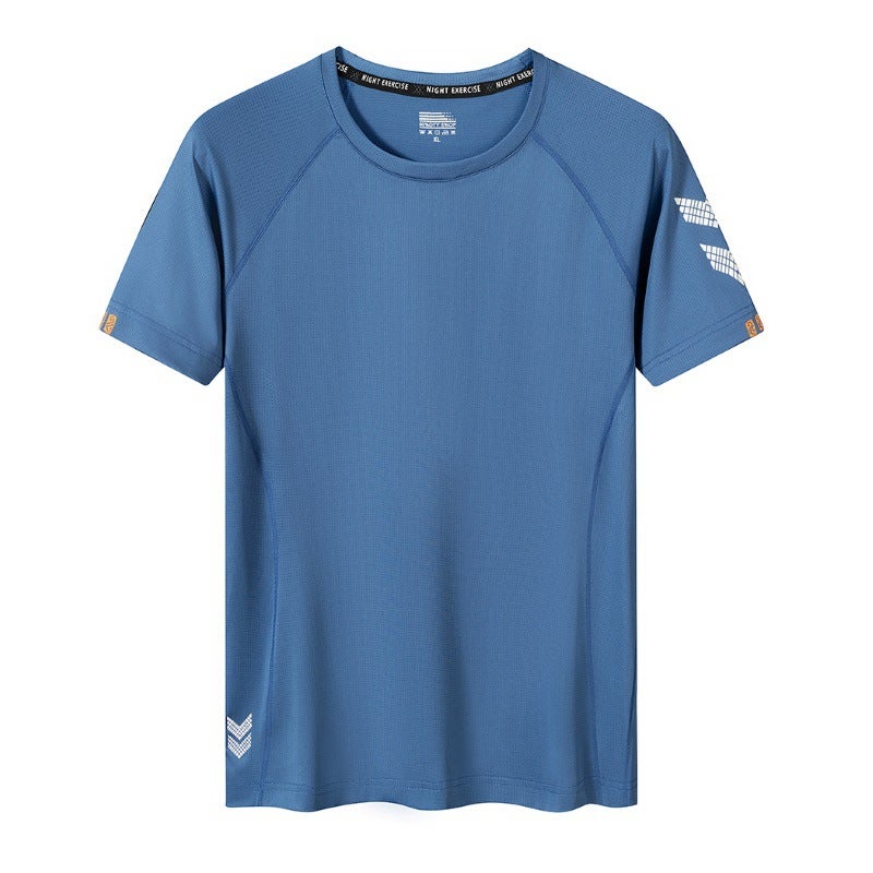 summer outdoor plus size quick-drying T-shirt men''s quick-drying clothes sports T-shirt short sleeve LOGO printing - Image 2
