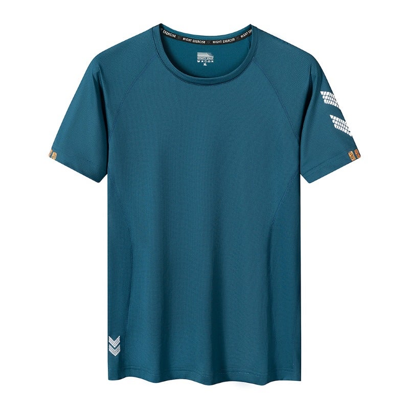summer outdoor plus size quick-drying T-shirt men''s quick-drying clothes sports T-shirt short sleeve LOGO printing - Image 5