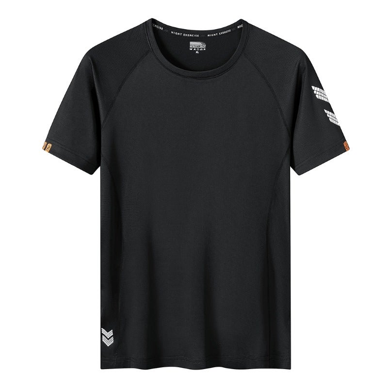 summer outdoor plus size quick-drying T-shirt men''s quick-drying clothes sports T-shirt short sleeve LOGO printing - Image 3