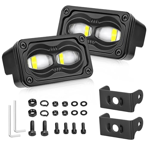 AKD Part 3 Inch SAE LED Fog Lights 40W DOT Approved Mini LED Light Pods Street Legal CutOff Low Beam Small Offroad Lights Fog Pods Lights 2 Packs for Trucks Pickup Motorcycle Dirt Bike SUV UTV ATV - Image 1