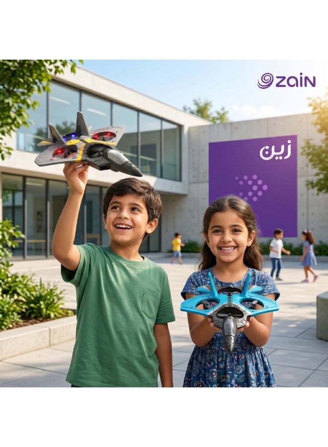 زين طائرات زين "إف-22 رابتور" مستوحاة من طائرات كوادكوبتر آر سي عالية السرعة مع مصابيح ليد (LED) - متوفرة بمجموعات ألوان مذهلة - Image 4