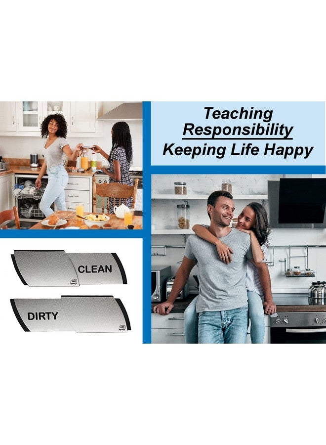 DISH NANNY Premium Metal Dishwasher Magnet Clean Dirty Sign | Contemporary Stainless Indicator - Kitchen Gadgets for All Dishwashers, Home or Office Organiz  - Image 4
