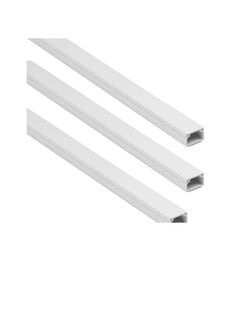Generic 90cm Square Cable Box Self Adhesive PVC Trunking White Red Sticker Wall Cord Cover Cable Concealer On-Wall Wire Cover Paintable Cable Management Raceway to Hide Wires - Pack of 3 (50x50MM)  - Image 3