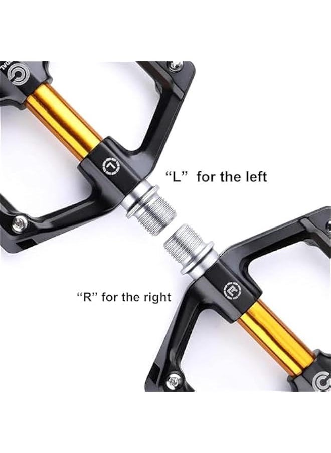 HOOKOR Road/MTB Bike Pedals, Aluminum Alloy Bicycle Pedals, Mountain Bike Pedal with Removable Anti-Skid Nails  - Image 4