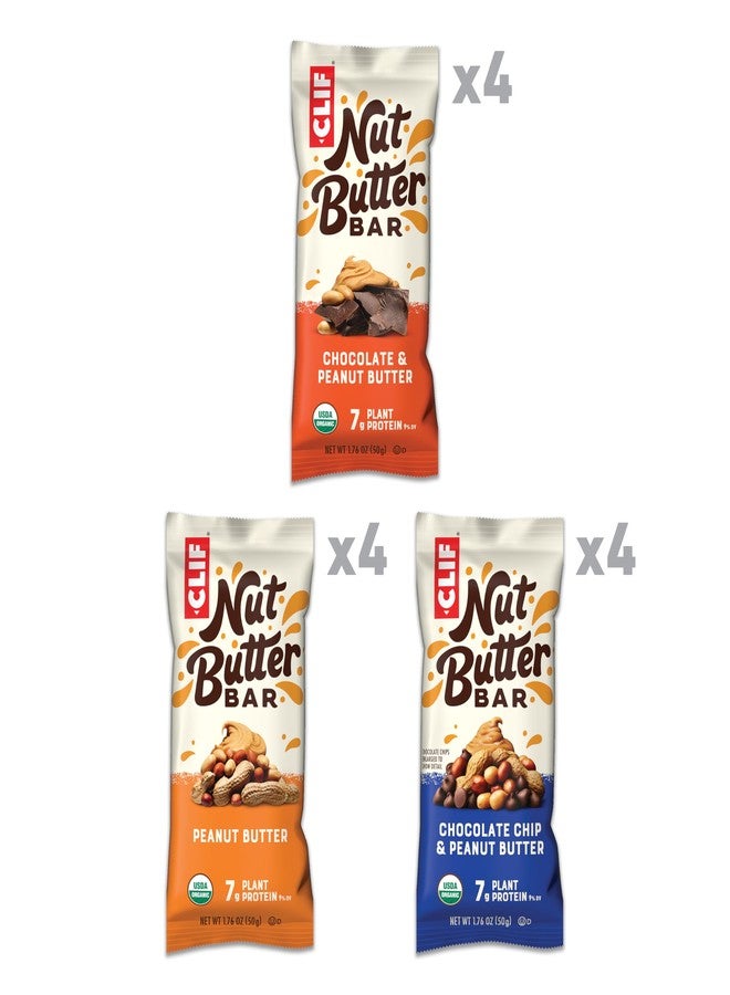 Clif Bar Clif Nut Butter Bar - Variety Pack - Peanut Butter Filled Energy Bars - Non-GMO - USDA Organic - Plant-Based - Low Glycemic - 1.76 oz. (12 Count) - Image 2