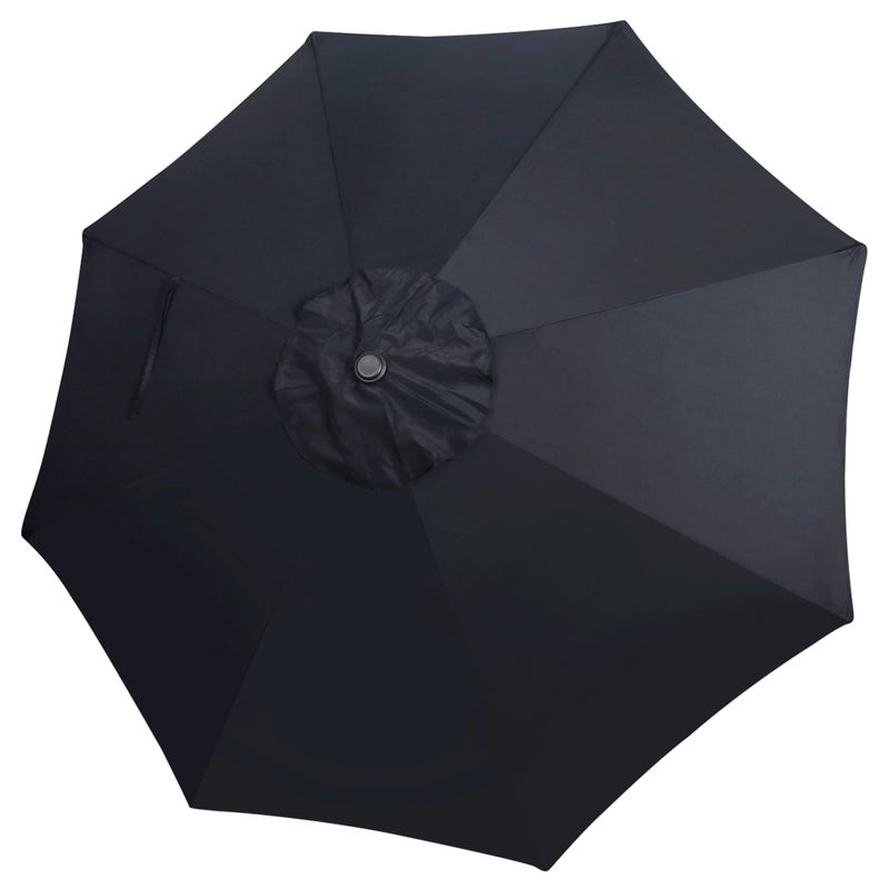 Blissun 9ft Patio Umbrella Replacement Canopy Market Umbrella Top Outdoor Table Umbrella Canopy for 8 Ribs Canopy Only Black - Image 2