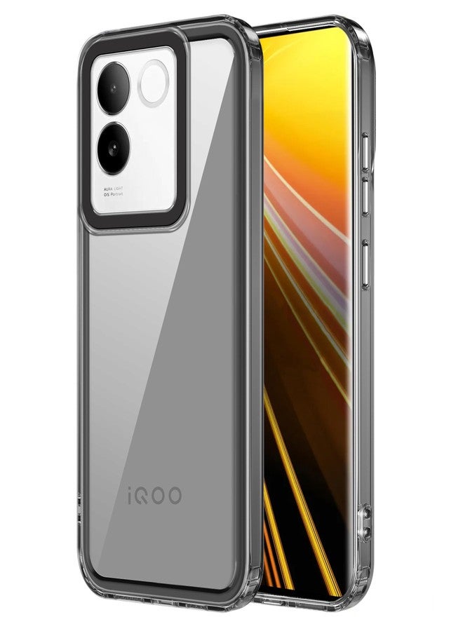 Zapcase Back Case Cover for iQOO Z7 Pro 5G | Compatible for iQOO Z7 Pro 5G Back Cover | Case Cover with Camera Protection | (TPU + PC | Translucent Black) - Image 1