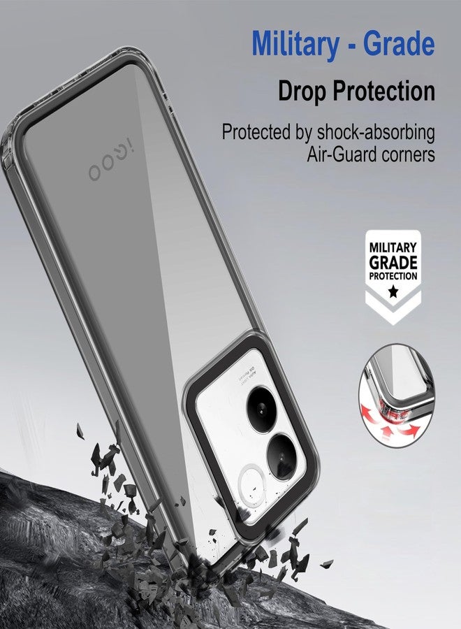 Zapcase Back Case Cover for iQOO Z7 Pro 5G | Compatible for iQOO Z7 Pro 5G Back Cover | Case Cover with Camera Protection | (TPU + PC | Translucent Black) - Image 3