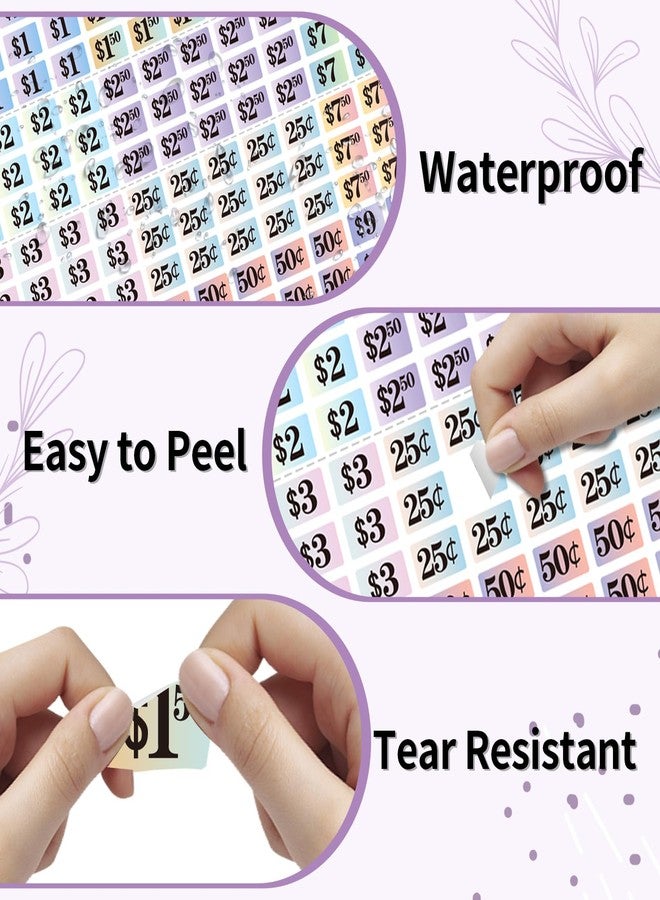 Starboling Garage Sale Stickers,4050 Pcs 1/2" X 3/4" Yard Sale Price Stickers Rectangle Preprinted Price Labels,for Flea Market Pre-Printed Pricing Stickers(Gradient Rectangle Small Price) - Image 4