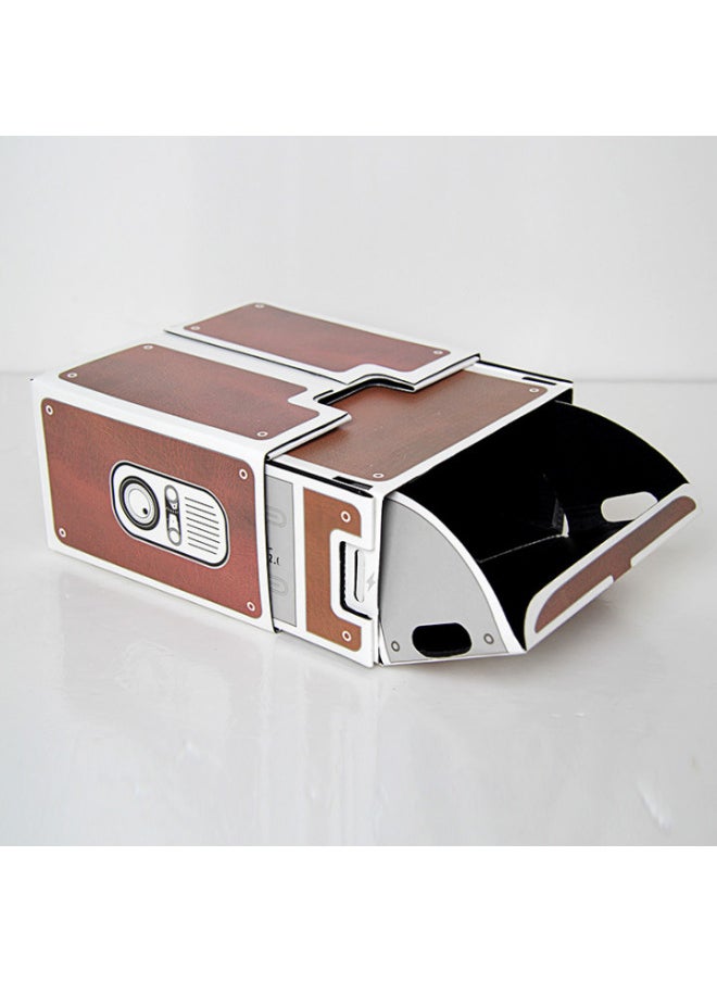 No Power Supply DIY Smart Phone Projector SmartPhone Projector Second Generation Mobile Phone Projector-Color:Brown