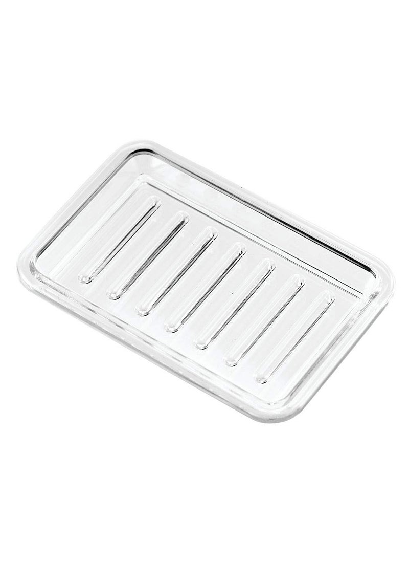 InterDesign iDesign Royal Plastic Rectangular Soap Saver, Bar Holder Tray for Bathroom Counter, Shower, Kitchen, 3.5" x 5.25", Clear  - Image 3