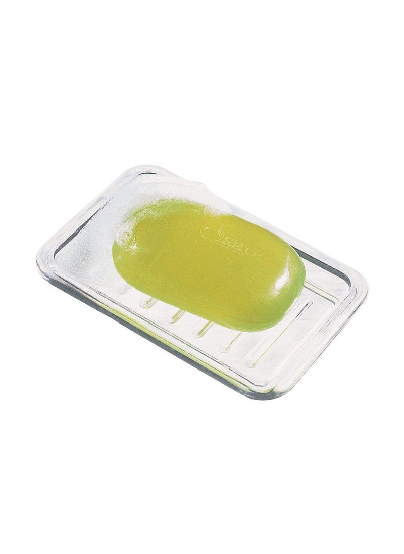 InterDesign iDesign Royal Plastic Rectangular Soap Saver, Bar Holder Tray for Bathroom Counter, Shower, Kitchen, 3.5" x 5.25", Clear  - Image 4