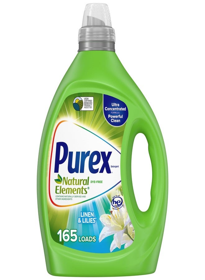 Purex منظف غسيل سائل بيوركس، مركز للغاية، عناصر طبيعية من الكتان وزهور الزنبق، 82.5 أونصة، 165 غسلة - Image 1