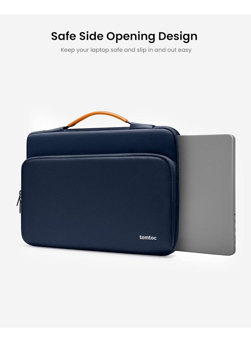 Tomtoc Defender-A14 360 Protective Laptop Carrying Case for 14-inch MacBook Pro M4/M3 A2992 A2918 M2/M1 Pro/Max A2779 A2442 2023-2021, 12.9-inch iPad Pro 3rd-6th Gen, Water-Resistant MacBook Eco-Friendly Laptop Bag Sleeve  - Image 2