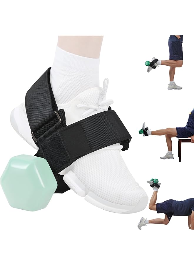 X spring Dumbbell Foot Attachment Tibialis Trainer Adjustable Ankle Weights Ankle Straps for Weight Lifting Leg Workouts at Home for Shin Splint Hamstring Curls Dumbbells (Not Included) - Image 1