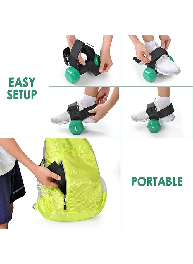 X spring Dumbbell Foot Attachment Tibialis Trainer Adjustable Ankle Weights Ankle Straps for Weight Lifting Leg Workouts at Home for Shin Splint Hamstring Curls Dumbbells (Not Included) - Image 3