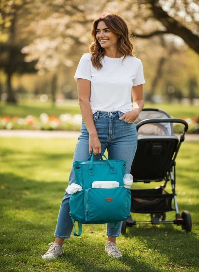 Outrider Motherly Elegant Diaper Bag for Mothers for Travel, Maternity Bag for Newborn Baby, Mothers Travelling Bag, Multipocket Water Resistant Baby Bag, Hospital Bag for Moms (C Green) - Image 3