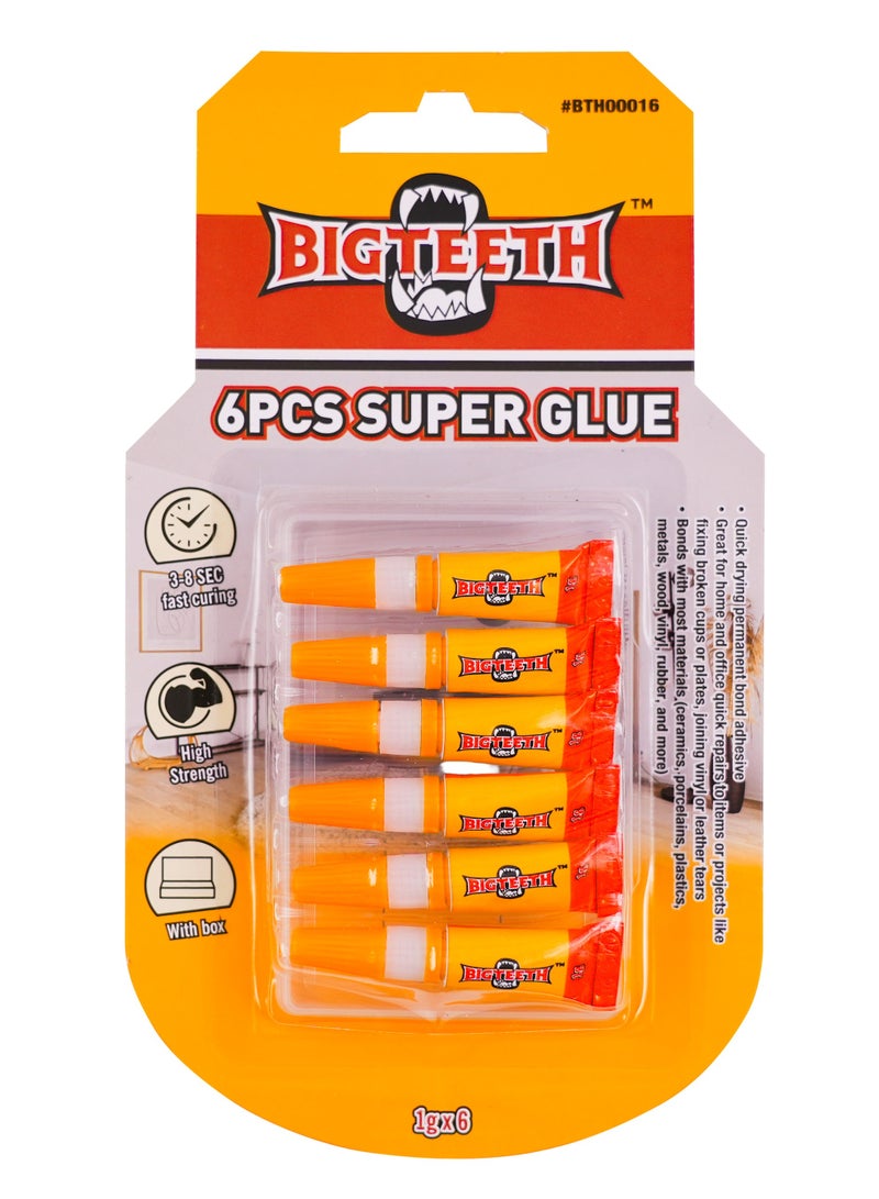 6PCS Super Glue 1gx6pc With box