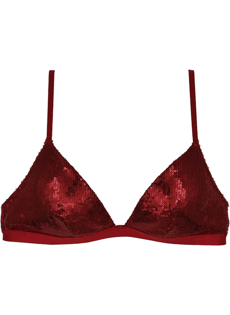 Magic Form 1676 Without Sponge and Underwire Triangle Bralet-Red