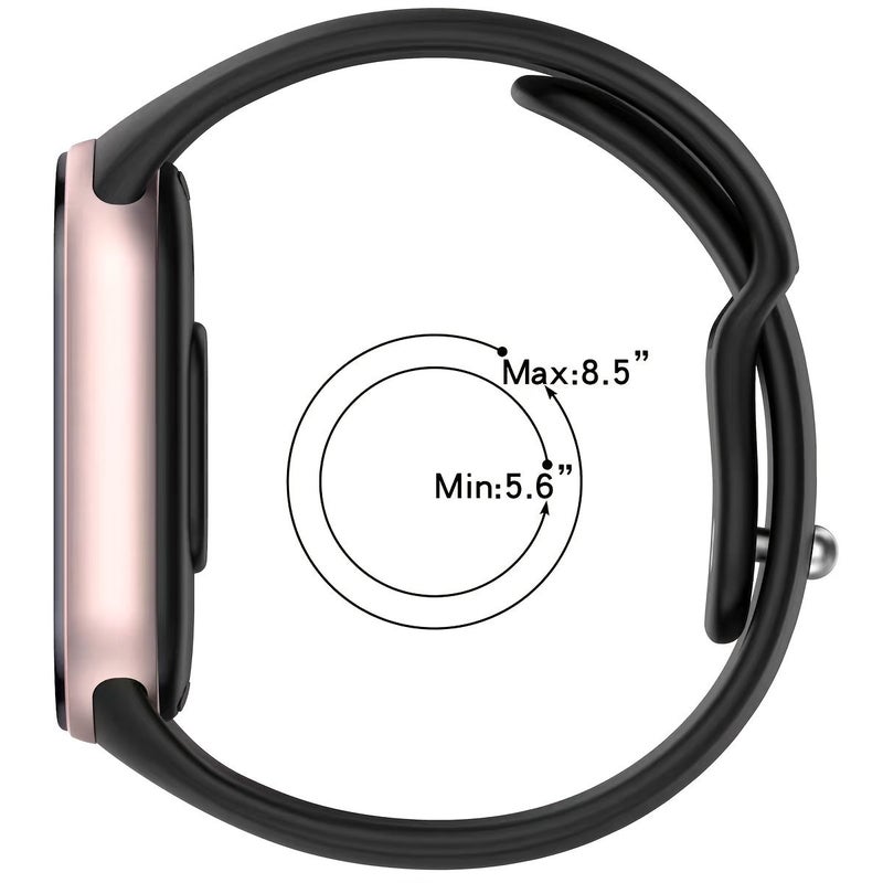 Compatible With Xiaomi Mi Band 10 9 8 Series Black Soft Breathable Fashion Strap - Image 3