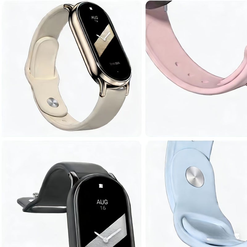 Compatible With Xiaomi Mi Band 10 9 8 Series Black Soft Breathable Fashion Strap - Image 5
