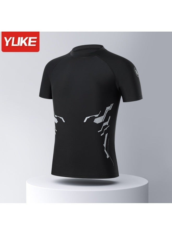 Men's Swimwear New Hot Spring Swimming Trunks Adult Short Sleeve Swimwear Adult Long Sleeve Swimming Top Swimming Equipment