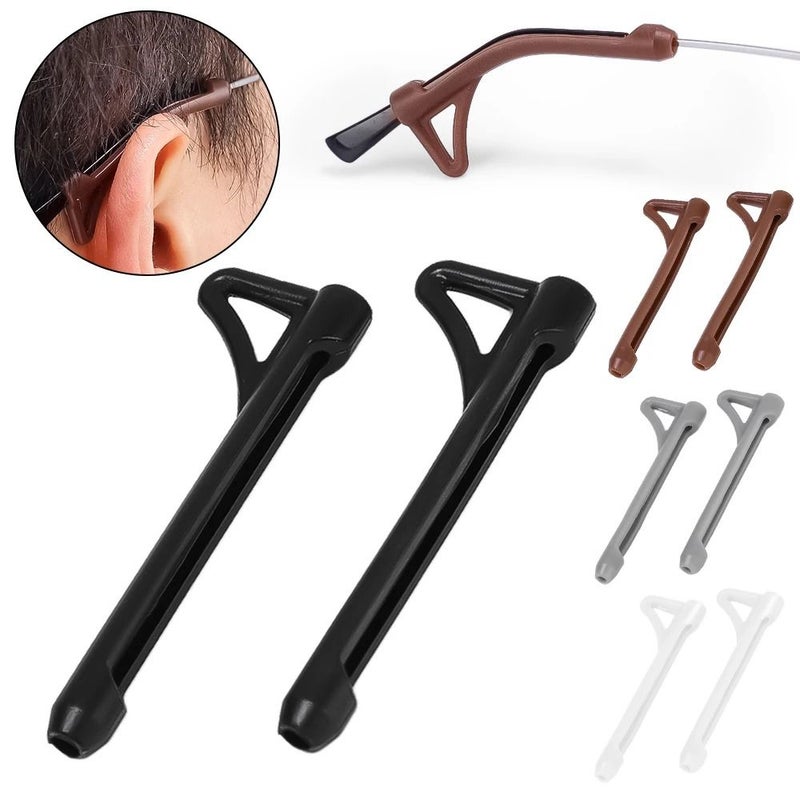 Coffee Anti Slip Ear Hook Glasses Grips 4 Pcs Eyeglass Temple Holders - Image 4