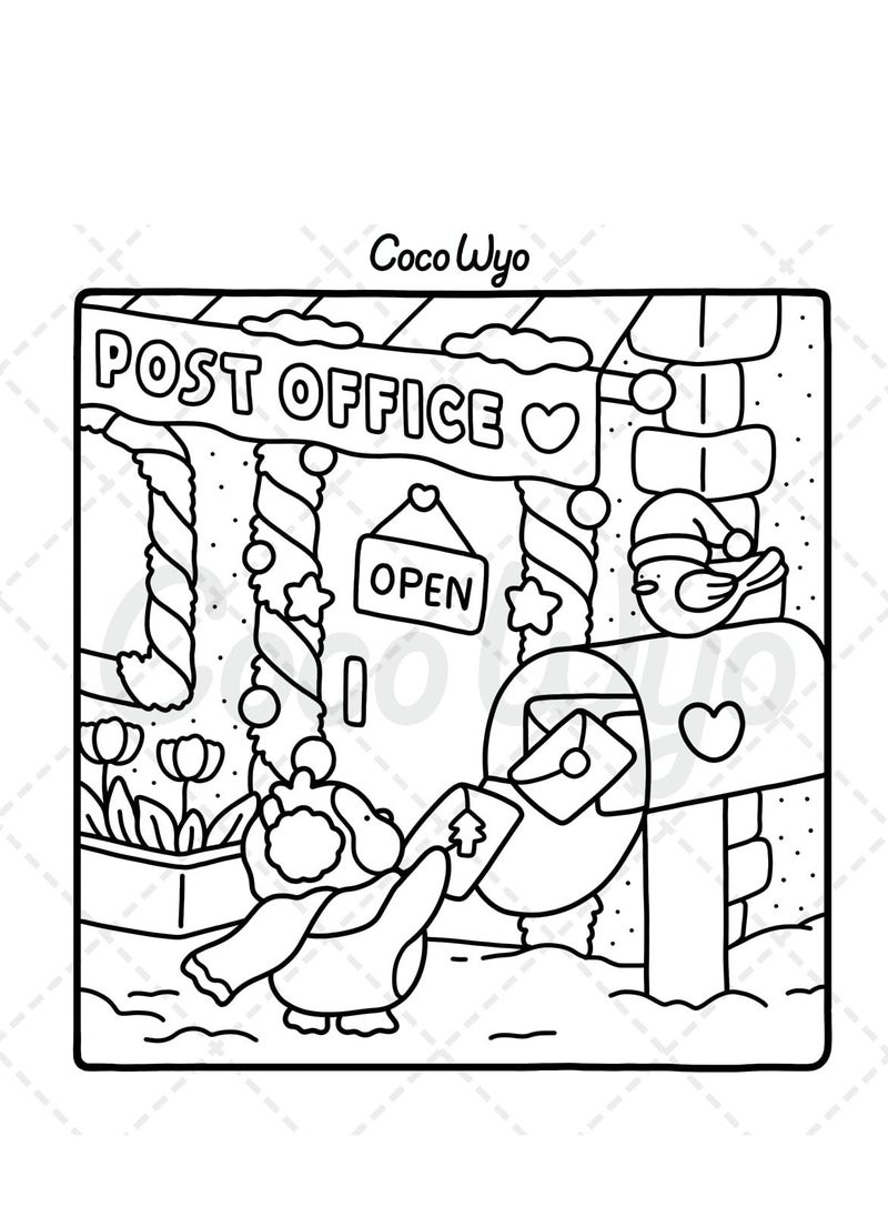 general Comfy Days: Stress Relief Coloring Book for Adults & Teens - Cute Animal Characters in Cozy Hygge Scenes, Mindfulness Art Therapy for Relaxation & Anti-Anxiety (Cozy Spaces Series) - Image 5