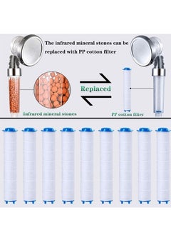 In Air Set of 10 PP Cotton Filter, High Pressure Handheld Shower Head PP-Cotton Filter Cartridge (for Replacement)  - Image 2