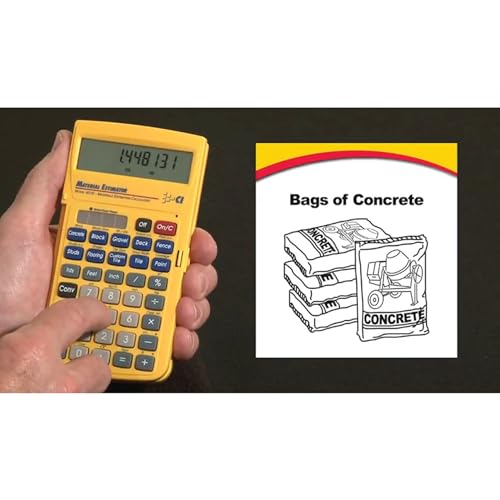 Calculated Industries 4019 Material Estimator Calculator | Finds Project Building Material Costs for DIY’s, Contractors, Tradesmen, Handymen and Construction Estimating Professionals,Yellow - Image 5
