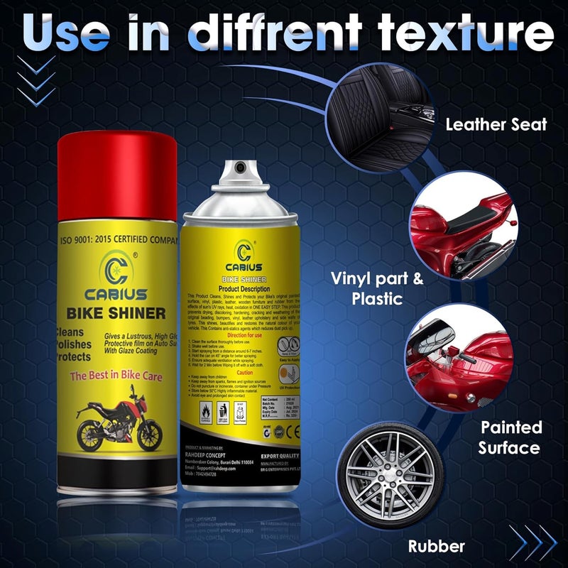 CABIUS All-in-One Shiner (150 ml) Liquid Shiner Spray for Car | Motorbike | Scooter | Bikes | High Gloss | Easy Application | For Exterior Surfaces - (PACK OF 1) - Image 5