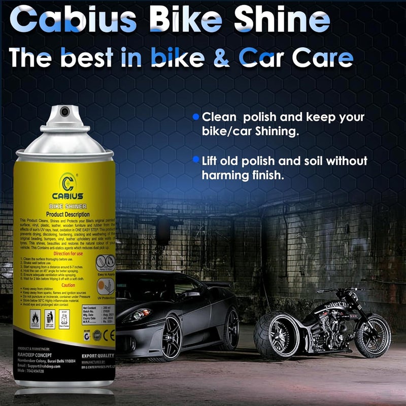 CABIUS All-in-One Shiner (150 ml) Liquid Shiner Spray for Car | Motorbike | Scooter | Bikes | High Gloss | Easy Application | For Exterior Surfaces - (PACK OF 1) - Image 2