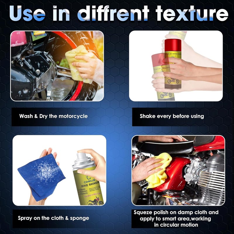 CABIUS All-in-One Shiner (150 ml) Liquid Shiner Spray for Car | Motorbike | Scooter | Bikes | High Gloss | Easy Application | For Exterior Surfaces - (PACK OF 1) - Image 4