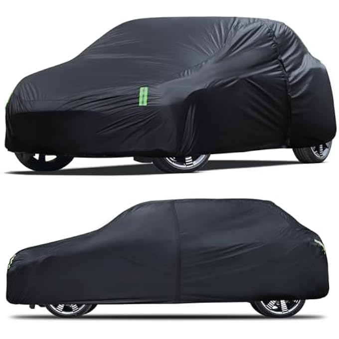 rayihni Car Cover Waterproof All Weather Full Exterior Covers w/Zipper, Size A1 Universal Fit for Nissan Versa, Kia Rio, Hyundai Accent, Audi TT, Porsche 718/Boxster/Cayman, BMW Z4, etc(UP to 177 inch) - Image 2