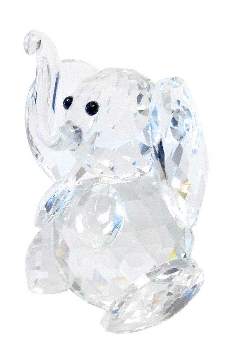 Amlong Crystal Amlong Crystal Sitting Elephant Figurine 233 inches with Gift Box 