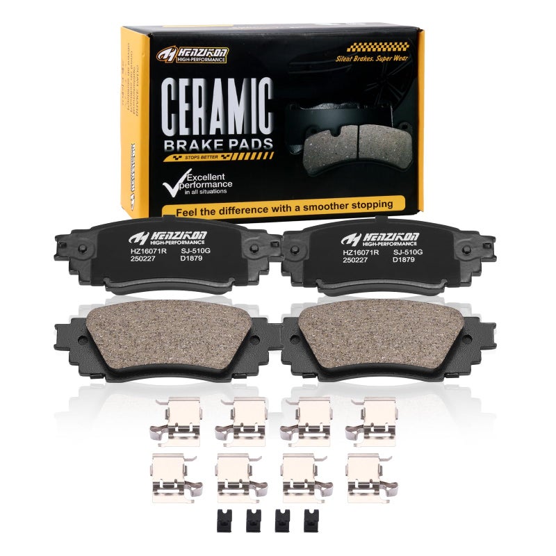 HYFTJYZ Ceramic Rear Brake Pads Set Compatible with 20162022 Lexus RX35020192022 RX350L20162022 RX450h20182022 RX450hL All Models D1879 - Image 3