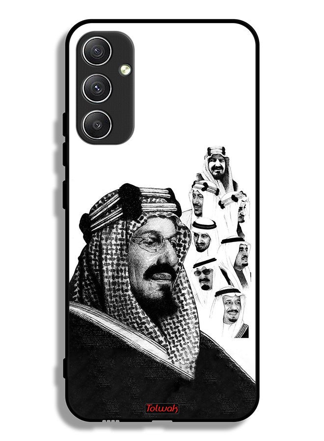 Tolwak Samsung Galaxy A34 5G Protective Case Cover Kings Of Saudi Arabia BW Poster Art - Image 1