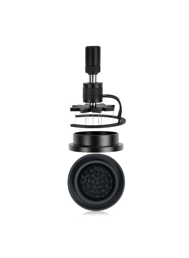 IKAPE 58MM WDT Tool, Espresso Stirrer Distribution Tool, Adjustable Needle Height, Coffee Stirrer with Dosing Funnel & Stand(With Brush) - Image 1