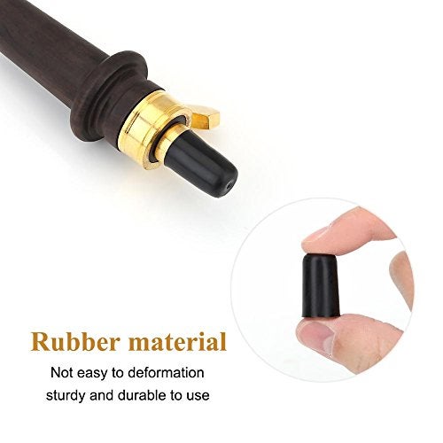 VGEBY 4Pcs Rubber Tip for Cello Endpin, Anti-slip End Pin Cover Protector Portable Cello Rubber Endpin Tip Protector Violin Accessories Black - Image 3